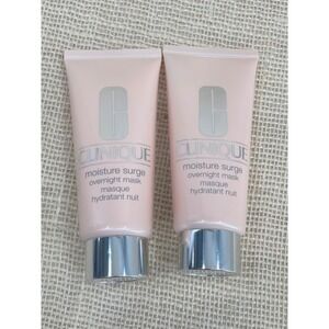 Clinique Moisture Surge Overnight Mask 2 tubes x 3.4 oz Hydrating Cream‎ NEW